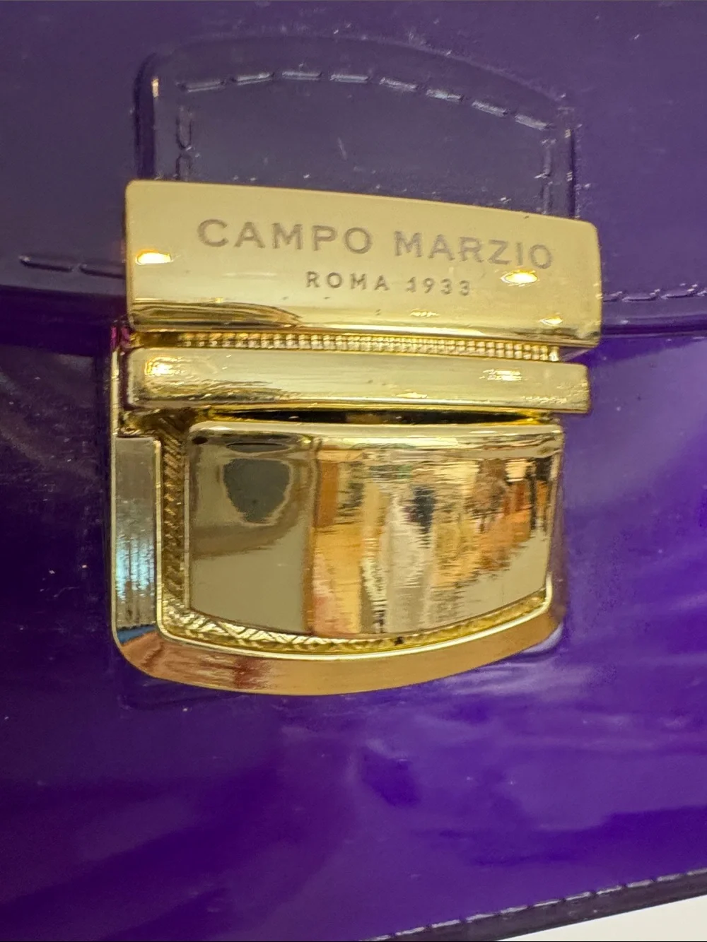 Campo Marzio Roma 1933 Purple Jelly Mini Satchel Crossbody Bag Italian PVC